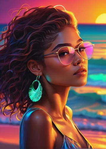 summer icons,summer background,beach background,moana,world digital painting,colorful background,portrait background,rosa ' amber cover,boho art,digital painting,sunset glow,80s,miami,ocean,cg artwork,digital art,summer items,fantasy portrait,music background,dream beach,Conceptual Art,Fantasy,Fantasy 21