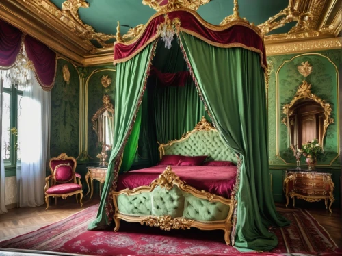 napoleon iii style,four poster,ornate room,rococo,four-poster,versailles,royal interior,catherine's palace,chateau margaux,villa cortine palace,the throne,sanssouci,venice italy gritti palace,neoclassical,the little girl's room,baroque,royal castle of amboise,interior decor,fairy tale castle sigmaringen,danish room,Photography,General,Realistic