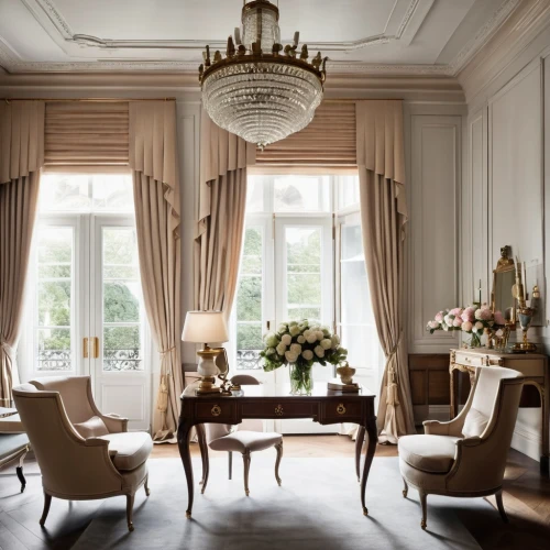 danish room,breakfast room,dining room,dining room table,ornate room,window treatment,danish furniture,great room,dining table,french windows,interiors,sitting room,neoclassical,luxury home interior,interior decor,shabby-chic,interior decoration,bay window,napoleon iii style,window valance,Photography,General,Realistic