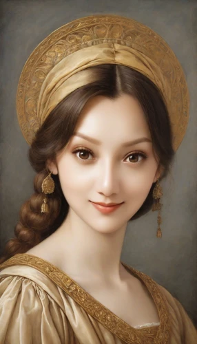 cepora judith,jane austen,victorian lady,ancient egyptian girl,girl in a historic way,romantic portrait,girl with a pearl earring,portrait of a girl,thracian,fantasy portrait,mary-gold,mystical portrait of a girl,classical antiquity,portrait background,young woman,mary 1,the prophet mary,gothic portrait,a charming woman,milkmaid,Digital Art,Classicism