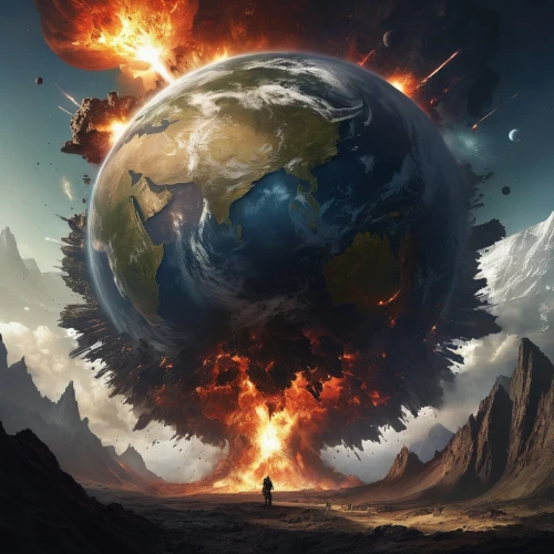 burning earth,scorched earth,the end of the world,end of the world,fire planet,apocalypse,the earth,world digital painting,doomsday,the grave in the earth,apocalyptic,earth,eruption,volcanic,the eruption,the world,exo-earth,volcano,terraforming,nuclear explosion,Conceptual Art,Fantasy,Fantasy 11