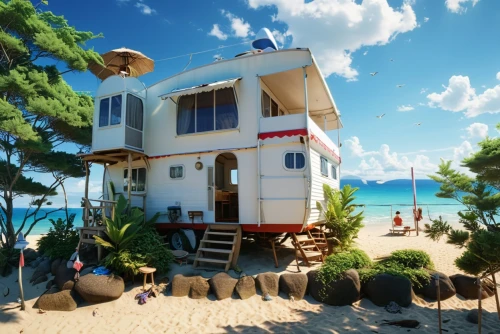 beach hut,seaside resort,summer cottage,floating huts,cube stilt houses,seaside country,holiday villa,beach house,houseboat,house by the water,holiday home,render,inverted cottage,popeye village,3d render,beach resort,dunes house,beachhouse,stilt houses,beach huts,Photography,General,Realistic
