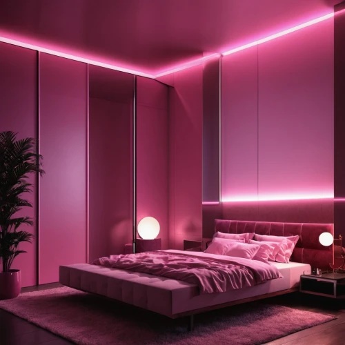 dark pink in colour,sleeping room,modern room,bedroom,modern decor,dark pink,pink vector,deep pink,pink squares,interior design,bright pink,great room,room lighting,color pink,wall lamp,colored lights,pink,pink-purple,aesthetic,canopy bed,Photography,General,Realistic