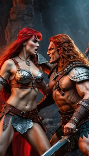 warrior and orc,female warrior,barbarian,massively multiplayer online role-playing game,warrior woman,hard woman,heroic fantasy,digital compositing,strong women,sparta,gladiators,fantasy art,greek mythology,fantasy picture,valhalla,spartan,strong woman,biblical narrative characters,breastplate,greek myth,Photography,General,Fantasy