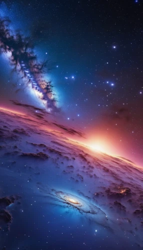 space art,alien planet,alien world,galaxy collision,astronomy,colorful star scatters,planet alien sky,galaxy,full hd wallpaper,the milky way,colorful stars,deep space,cosmos,outer space,milky way,space,milkyway,andromeda,futuristic landscape,starscape,Photography,General,Realistic