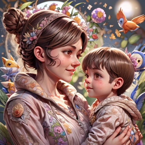 capricorn mother and child,little girl and mother,fairy tale icons,children's fairy tale,vanessa (butterfly),little boy and girl,fantasy portrait,girl in flowers,mother and father,happy mother's day,autumn icon,spring blossoms,mother's,children's background,game illustration,girl and boy outdoor,mother and child,david-lily,mother and daughter,mother