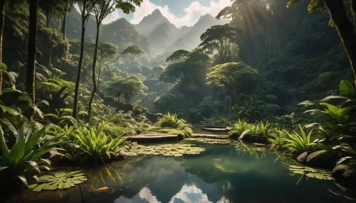 rainforest,rain forest,tropical jungle,jungle,green waterfall,valdivian temperate rain forest,tropical greens,nature landscape,landscape background,tropical and subtropical coniferous forests,vietnam,mountain spring,full hd wallpaper,pachamama,borneo,river landscape,aaa,tropical island,fantasy landscape,background view nature,Photography,General,Realistic