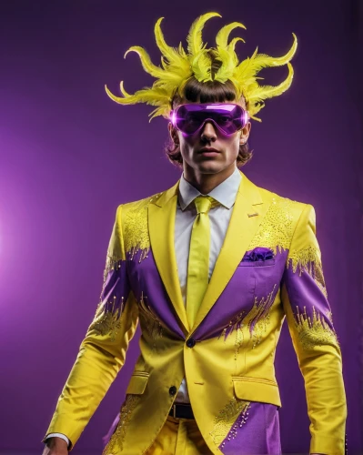 purple and gold,gold and purple,rainmaker,electro,suit of spades,the suit,dodge warlock,wedding suit,purple,thanos,masquerade,suit actor,no purple,mardi gras,purple rizantém,stud yellow,cosplay image,business angel,matador,twitch icon
