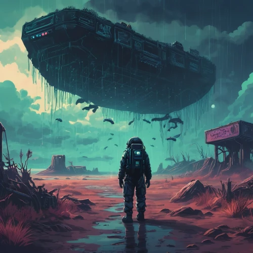 sci fiction illustration,wasteland,scifi,post-apocalyptic landscape,futuristic landscape,sci fi,wanderer,sci-fi,sci - fi,post apocalyptic,ship wreck,travelers,airships,desolate,science fiction,dystopia,traveller,barren,desolation,post-apocalypse,Unique,Pixel,Pixel 04