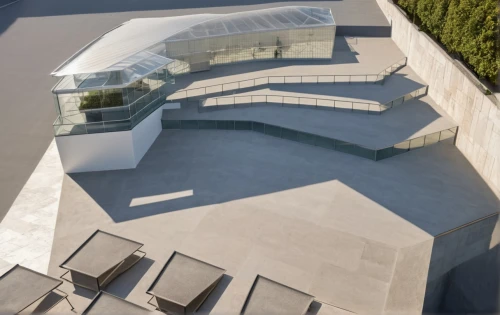 chancellery,folding roof,soumaya museum,exposed concrete,archidaily,flat roof,roof terrace,glass facade,dunes house,modern architecture,roof landscape,cubic house,glass roof,tempodrom,view from above,house hevelius,guggenheim museum,observation deck,contemporary,futuristic art museum,Photography,General,Realistic
