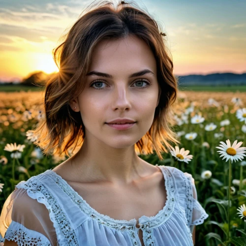 beautiful girl with flowers,daisy flowers,girl in flowers,daisy flower,flower in sunset,chamomile in wheat field,daisy,daisies,daisy 2,romantic portrait,flower background,daisy 1,farm girl,colorful daisy,sunflower lace background,daisy heart,natural cosmetic,romantic look,flower field,white daisies,Photography,General,Realistic