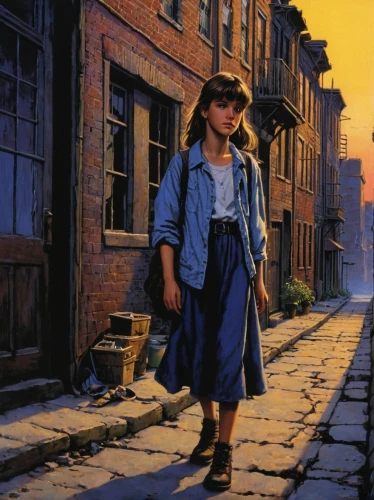 girl with bread-and-butter,girl walking away,girl in a historic way,the girl in nightie,woman walking,girl in overalls,pilgrim,alley cat,woman with ice-cream,peddler,girl with gun,old linden alley,girl with a gun,girl with a wheel,little girl in wind,alley,the girl at the station,street scene,girl in the kitchen,the little girl,Conceptual Art,Daily,Daily 09