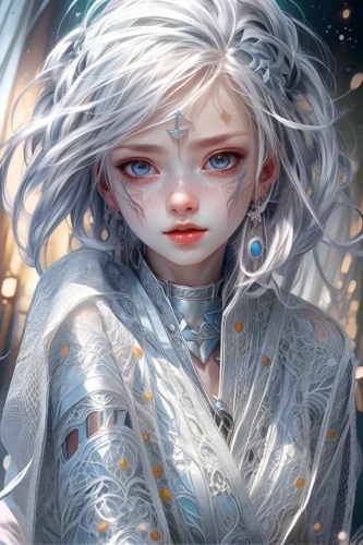white rose snow queen,the snow queen,ice queen,suit of the snow maiden,eternal snow,fantasy portrait,winterblueher,ice crystal,silvery,elsa,silver,white snowflake,ice princess,fantasy art,aurora,elven,opal,crystalline,silvery blue,white walker