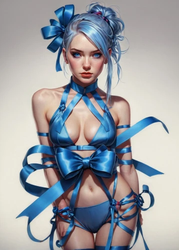 blue enchantress,blue snowflake,crossed ribbons,blue petals,ribbons,blue ribbon,winterblueher,tied up,razor ribbon,blue painting,blue heart,harnessed,neon body painting,blue heart balloons,blue snake,rubber doll,neo-burlesque,ice queen,blue flower,blue rose,Conceptual Art,Sci-Fi,Sci-Fi 05
