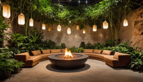 landscape design sydney,garden design sydney,landscape designers sydney,fire bowl,landscape lighting,winter garden,exotic plants,cabana,royal palms,fireplaces,tropical house,tropical jungle,bamboo plants,eco hotel,seating area,fire place,palm garden,ficus,indoor,house plants,Photography,General,Realistic