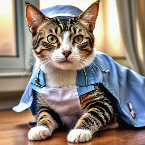 veterinarian,officer,nurse uniform,traffic cop,policeman,police officer,paramedic,mailman,inspector,coveralls,courier driver,chef's uniform,sheriff,cat sparrow,napoleon cat,sailor,male nurse,veterinary,postman,oktoberfest cats,Photography,General,Realistic