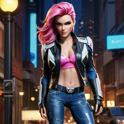 harley,birds of prey-night,bolero jacket,sprint woman,leather jacket,mobile video game vector background,hip rose,action-adventure game,biker,cg artwork,jacket,punk,femme fatale,havana brown,bad girl,game illustration,main character,game character,game art,punk design,Photography,General,Commercial