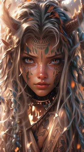 fantasy portrait,female warrior,fire eyes,warrior woman,fire angel,medusa,flame spirit,fire siren,fantasy art,fantasy warrior,shaman,moana,faun,fantasy woman,tiger lily,bjork,maori,fierce,fire red eyes,wind warrior