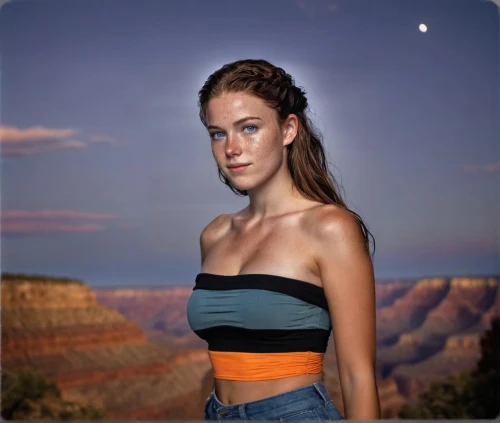 painted hills,badlands,female model,feist,bright angel trail,canyon,digital compositing,fairyland canyon,girl on the dune,retouching,anasazi,arizona,grand canyon,image manipulation,desert background,photoshop manipulation,tube top,image editing,photoshop creativity,orange