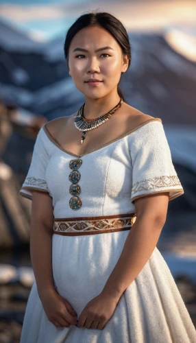 khuushuur,inner mongolian beauty,pocahontas,nunatak,sarplaninac,indigenous culture,mongolian,jaya,fatayer,warrior woman,girl in a historic way,tibetan,moana,indigenous,kim,colonization,asian woman,mongolia eastern,bayan ovoo,mulan,Photography,General,Realistic