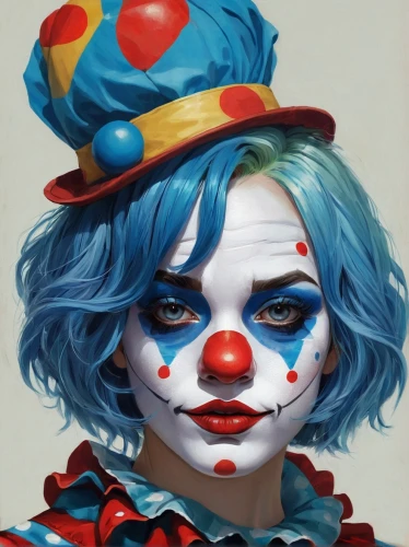 clown,creepy clown,rodeo clown,scary clown,horror clown,it,circus,ringmaster,jester,circus animal,pierrot,ronald,harlequin,cirque,bodypainting,clowns,face paint,marionette,face painting,painter doll,Illustration,Realistic Fantasy,Realistic Fantasy 12