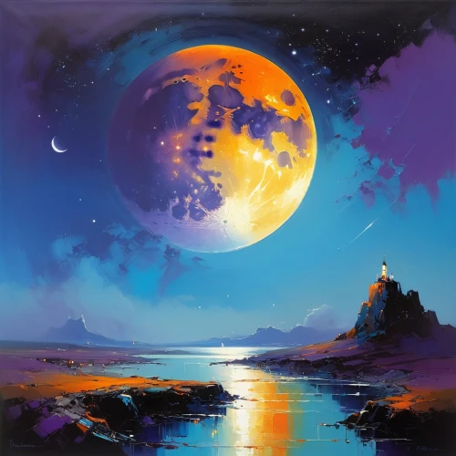 lunar landscape,moon and star background,moonrise,moonlit night,world digital painting,moons,jupiter moon,moonlit,moonscape,big moon,moon valley,hanging moon,lunar,fantasy landscape,purple moon,moon night,moon,herfstanemoon,moon phase,moon at night,Conceptual Art,Sci-Fi,Sci-Fi 22