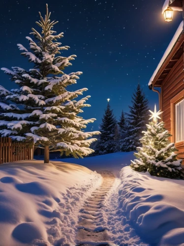 christmas landscape,christmas snowy background,christmas scene,winter background,night snow,christmas night,christmas wallpaper,christmasbackground,snow scene,snowy landscape,christmas banner,the holiday of lights,winter house,christmas snow,christmas travel trailer,christmas light,security lighting,landscape lighting,snow landscape,midnight snow,Photography,General,Realistic