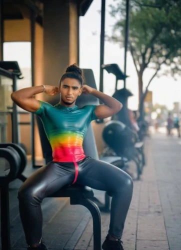 fitness model,fitness professional,abs,tie dye,muscle woman,sexy athlete,spandex,crop top,active shirt,multi color,yoga guy,colorful,man on a bench,arms,buy crazy bulk,ammo,muscles,multi colored,fit,multi coloured