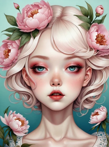 eglantine,peony,camellia,camellias,peony pink,camellia blossom,pink peony,pink floral background,pink magnolia,magnolia,magnolias,camelliers,rose flower illustration,flora,peonies,flower fairy,wild roses,girl in flowers,porcelain rose,flower girl,Illustration,Abstract Fantasy,Abstract Fantasy 11