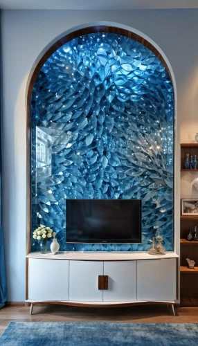 aquarium decor,blue angel fish,fish tank,blue fish,aquarium,water sofa,entertainment center,reef tank,blue sea shell pattern,room divider,modern decor,aquarium lighting,contemporary decor,coral reef,ornamental fish,aquariums,wall decoration,cube sea,interior design,aquarium fish feed