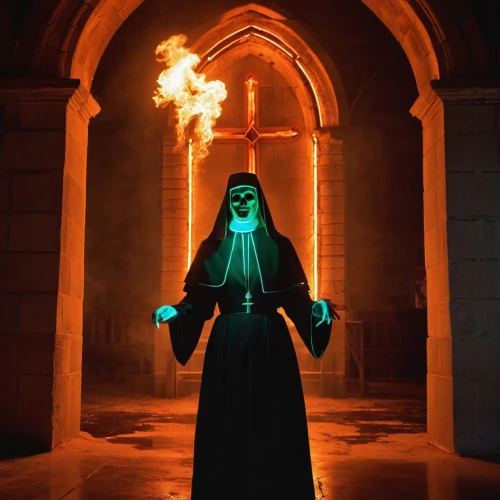 flickering flame,the nun,nun,benedictine,priest,pillar of fire,archimandrite,the abbot of olib,door to hell,nuns,fire eater,the prophet mary,fire-eater,sorceress,priestess,the witch,fire artist,portal,burning torch,dance of death,Photography,Documentary Photography,Documentary Photography 31