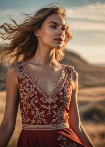 girl in a long dress,girl on the dune,country dress,girl in red dress,a girl in a dress,women's clothing,girl in a long dress from the back,man in red dress,vintage dress,portrait photography,boho,women clothes,vintage woman,torn dress,celtic woman,long dress,portrait photographers,young woman,red gown,sprint woman,Photography,General,Fantasy