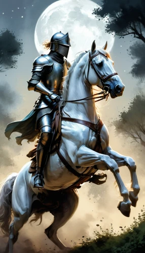 horseman,cavalry,bronze horseman,jousting,black horse,knight,knight armor,heroic fantasy,a white horse,endurance riding,knight festival,joan of arc,crusader,fantasy picture,fantasy art,armored animal,galloping,white horse,horseback,equestrian helmet,Conceptual Art,Fantasy,Fantasy 11