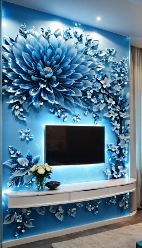 aquarium decor,blue angel fish,blue sea shell pattern,wall decoration,modern decor,contemporary decor,interior decoration,flower wall en,wall plaster,wall panel,blue room,wall decor,ornamental fish,interior decor,room divider,interior design,wall painting,search interior solutions,great room,blue fish,Photography,General,Realistic