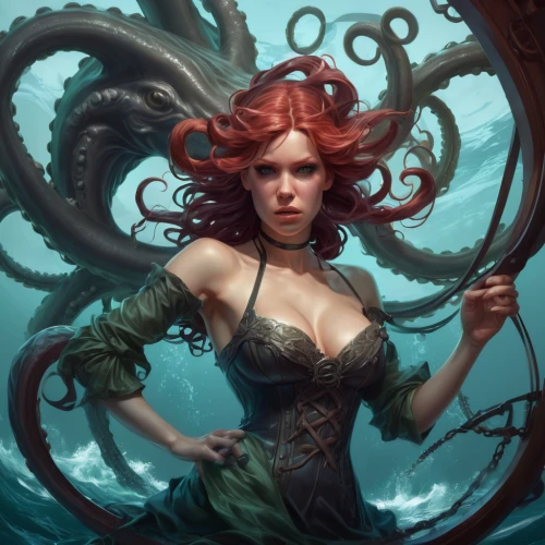 medusa,medusa gorgon,kraken,merfolk,the sea maid,tentacles,gorgon,siren,mermaid vectors,tentacle,nautilus,rusalka,octopus,octopus tentacles,cephalopod,god of the sea,fantasy art,fantasy portrait,mermaid,nami,Conceptual Art,Fantasy,Fantasy 01