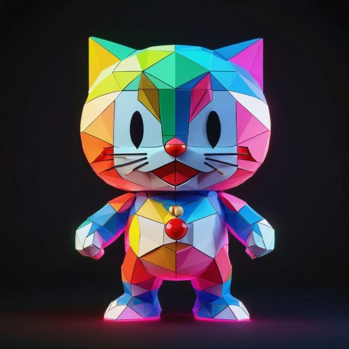 3d teddy,cat vector,prism,3d figure,prism ball,low-poly,nyan,cartoon cat,low poly,geometric ai file,pixaba,lucky cat,rainbow rabbit,rainbow background,magic cube,3d model,color picker,prismatic,rubik,doll cat,Unique,3D,Low Poly