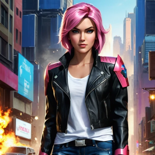 action-adventure game,mobile video game vector background,game illustration,renegade,pink vector,sci fiction illustration,cg artwork,game art,android game,nora,jacket,main character,rosa ' amber cover,pink background,birds of prey-night,superhero background,the pink panter,nova,pink quill,digital compositing,Photography,General,Commercial