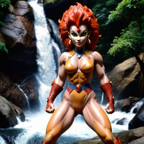 firestar,fantasy woman,bodypaint,starfire,bodypainting,mystique,symetra,goddess of justice,body painting,the enchantress,figure of justice,actionfigure,fire siren,figurine,sorceress,firebird,broncefigur,game figure,vivora,muscle woman,Photography,General,Cinematic