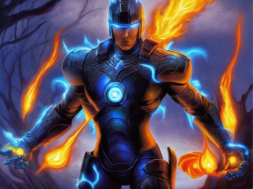 human torch,electro,portal,iron,voltage,iron man,ironman,om,sigma,iron-man,cleanup,defense,cyborg,god of thunder,molten,destroy,steel man,electric,tesla,firespin,Illustration,American Style,American Style 07