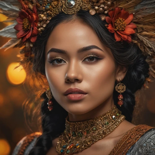 filipino,balinese,indonesian women,polynesian girl,javanese,sinulog dancer,indonesian,headdress,vietnamese woman,oriental princess,rebana,miss vietnam,fantasy portrait,asian costume,indian headdress,philippine,indian bride,southeast asia,headpiece,east indian,Photography,General,Fantasy