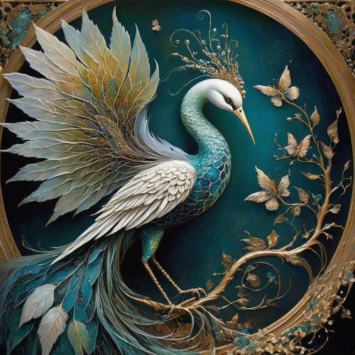 constellation swan,ornamental bird,trumpet of the swan,an ornamental bird,peacock,the zodiac sign pisces,swan,white swan,dove of peace,fantasy art,fairy peacock,feathers bird,bird painting,aves,garuda,birds of the sea,plumage,swan lake,prince of wales feathers,araucana,Illustration,Realistic Fantasy,Realistic Fantasy 16