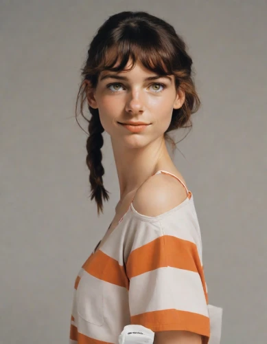 pippi longstocking,girl with cereal bowl,girl portrait,girl with bread-and-butter,girl in t-shirt,girl with cloth,vector girl,portrait of a girl,painter doll,digital painting,female doll,cgi,milkmaid,bjork,audrey,cinnamon girl,audrey hepburn,cotton top,ron mueck,3d model,Photography,Natural
