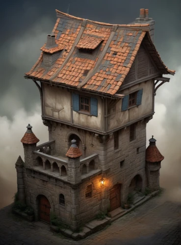 ancient house,crooked house,lonely house,miniature house,small house,wooden house,little house,witch's house,traditional house,crispy house,house roofs,apartment house,old house,housetop,haunted house,the haunted house,treasure house,two story house,witch house,creepy house,Conceptual Art,Fantasy,Fantasy 01