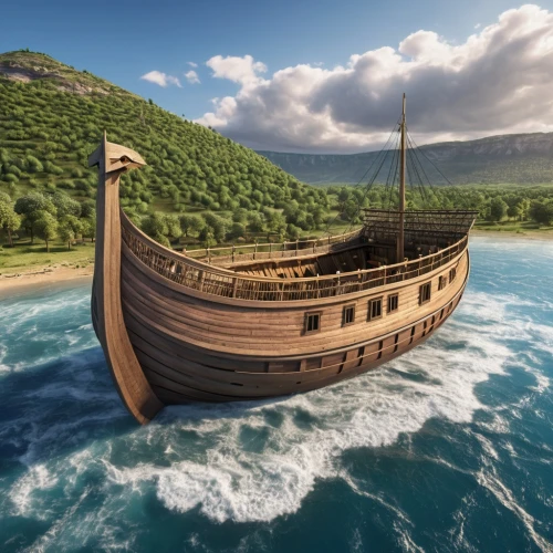 viking ship,trireme,noah's ark,viking ships,caravel,hellenistic-era warships,longship,vikings,ship replica,the ark,ironclad warship,wooden boat,ark,ship releases,mayflower,jon boat,victory ship,galleon ship,the ship,steam frigate,Photography,General,Realistic