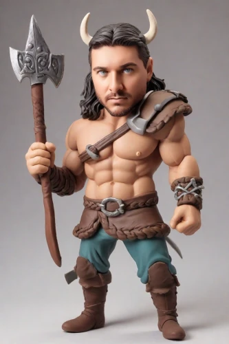 vax figure,barbarian,3d figure,game figure,actionfigure,miniature figure,action figure,figurine,minotaur,dane axe,greyskull,miniature figures,3d model,scandia gnome,collectible action figures,fantasy warrior,dwarf,male elf,viking,clay figures,Digital Art,Clay