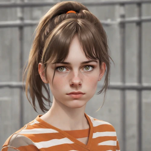 clementine,croft,nora,cinnamon girl,lara,worried girl,girl portrait,child girl,lori,orange eyes,nico,child portrait,pigtail,unhappy child,portrait of a girl,maya,pupils,laurie 1,lis,doll's facial features,Photography,Natural