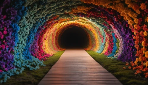 wall tunnel,tunnel,tunnel of plants,torii tunnel,plant tunnel,canal tunnel,train tunnel,railway tunnel,heaven gate,lava tube,wall,slide tunnel,passage,rainbow bridge,colorful light,hollow way,the mystical path,the way,walkway,red canyon tunnel,Photography,General,Fantasy