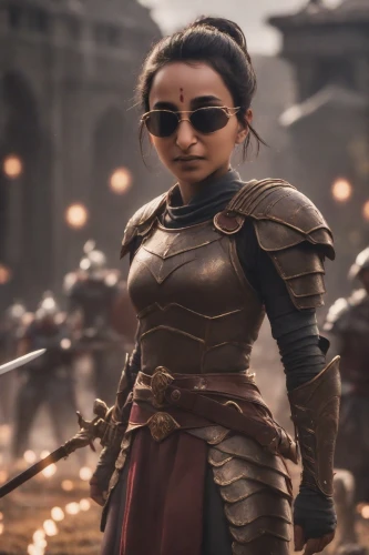 dwarf sundheim,female warrior,jaya,bird box,silphie,elaeis,joan of arc,her,cgi,she,bran,dragon li,violet head elf,fatayer,queen cage,mulan,elenor power,girl in a historic way,dwarf cookin,fantasy woman,Photography,Cinematic