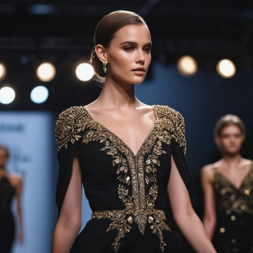 dress walk black,runway,evening dress,elegance,elegant,versace,catwalk,embellishments,embellished,fashion show,haute couture,ball gown,model-a,social,young model istanbul,runways,women fashion,menswear for women,miss circassian,royal lace,Photography,General,Cinematic