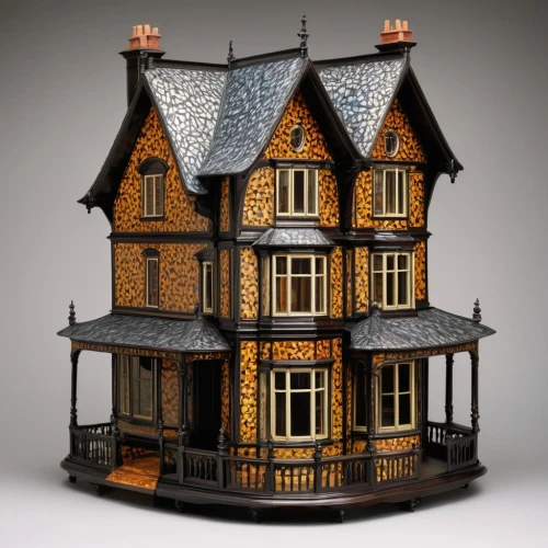 dolls houses,victorian house,miniature house,model house,victorian,doll's house,doll house,victorian style,dollhouse accessory,gingerbread house,dollhouse,two story house,wooden house,the gingerbread house,building sets,wooden houses,crooked house,half-timbered house,crispy house,witch's house,Illustration,Realistic Fantasy,Realistic Fantasy 05